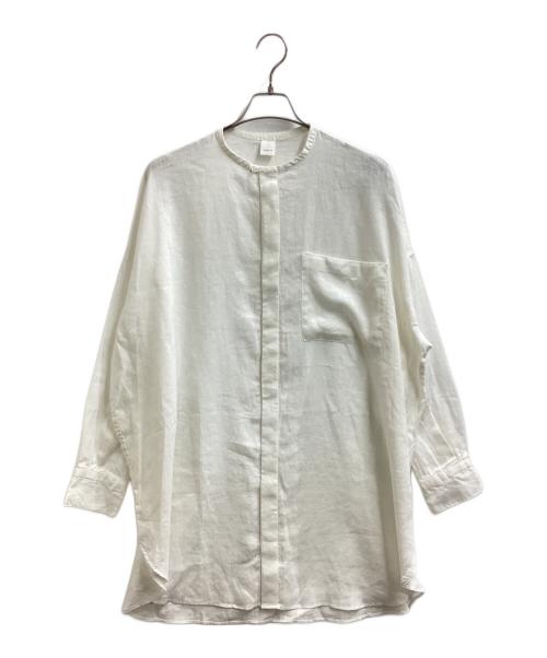 KAGURE（カグレ）KAGURE (カグレ) リネンチュニックシャツ / GAA4-23M012 ホワイト サイズ:FREEの古着・服飾アイテム