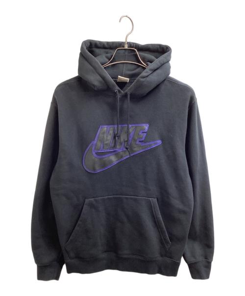 NIKE（ナイキ）NIKE (ナイキ) SUPREME (シュプリーム) 19AW / Leather Applique Hooded Sweatshirt / レザーアップリケフーデットスウェットシャツ / CK6225-010 ブラック サイズ:Sの古着・服飾アイテム