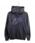 NIKE（ナイキ）の古着「19AW / Leather Applique Hooded Sweatshirt / レザーアップリケフーデットスウェットシャツ / CK6225-010」｜ブラック