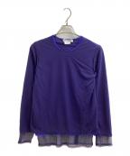 COMME des GARCONS COMME des GARCONSコムデギャルソン コムデギャルソン）の古着「トリプルレイヤードシアーカットソー / RD-T007 / AD2009」｜ネイビー