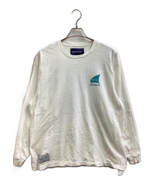 DESCENDANT（ディセンダント）DESCENDANT (ディセンダント) クルーネックカットソー / crew neck  cut and sew / 25SS Fit out LS (WHITE) ホワイト サイズ:1の古着・服飾アイテム