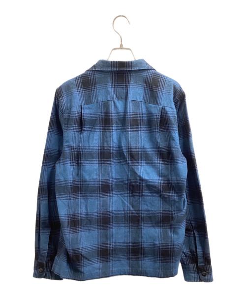 RRL（ダブルアールエル）RRL (ダブルアールエル) オープンカラーチェックシャツ / 0200011589 ブルー サイズ:Sの古着・服飾アイテム