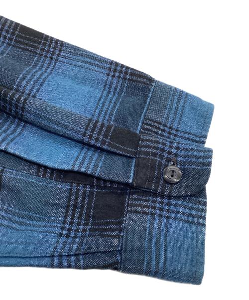RRL（ダブルアールエル）RRL (ダブルアールエル) オープンカラーチェックシャツ / 0200011589 ブルー サイズ:Sの古着・服飾アイテム