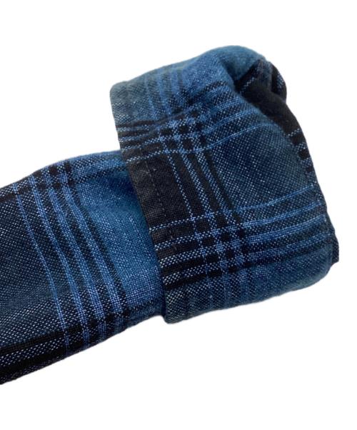 RRL（ダブルアールエル）RRL (ダブルアールエル) オープンカラーチェックシャツ / 0200011589 ブルー サイズ:Sの古着・服飾アイテム