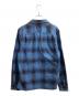 RRL (ダブルアールエル) オープンカラーチェックシャツ / 0200011589 ブルー サイズ:S：13000円