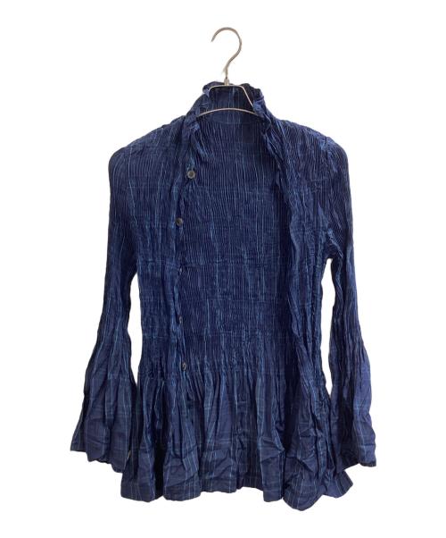 tricot COMME des GARCONS（トリココムデギャルソン）tricot COMME des GARCONS (トリココムデギャルソン) プリーツブラウス / Pleats Blouse / AD1993 / TB-100210 ネイビー サイズ:FREEの古着・服飾アイテム