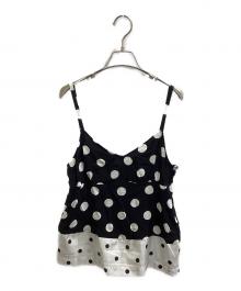tricot COMME des GARCONS（トリココムデギャルソン）の古着「ドットキャミソール  TH-B028 AD2002」｜ブラック