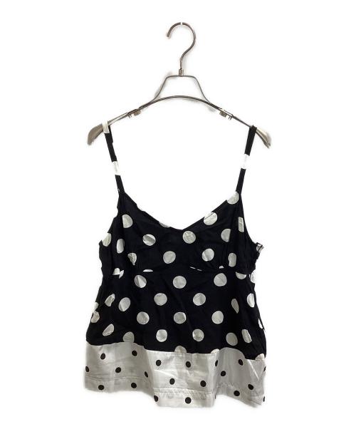 tricot COMME des GARCONS（トリココムデギャルソン）tricot COMME des GARCONS (トリココムデギャルソン) ドットキャミソール  TH-B028 AD2002 ブラック サイズ:Mの古着・服飾アイテム