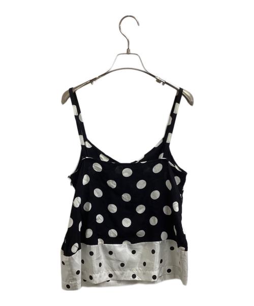 tricot COMME des GARCONS（トリココムデギャルソン）tricot COMME des GARCONS (トリココムデギャルソン) ドットキャミソール  TH-B028 AD2002 ブラック サイズ:Mの古着・服飾アイテム
