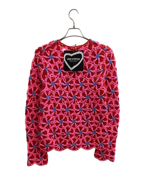 COMME des GARCONS（コムデギャルソン）COMME des GARCONS (コムデギャルソン) クロシェニット / AD2011 / LOVE IS TENDER / OH-N018 ピンク サイズ:Sの古着・服飾アイテム