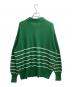 amne (アンヌ) BORDER polo knit / ボーダー ニット ポロシャツ / amn-KN-003 / タグ付 / Made in JAPAN グリーン サイズ:2：12000円