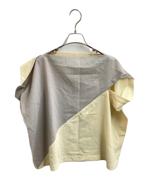 132 5. ISSEY MIYAKE（132 5. イッセイ ミヤケ）132 5. ISSEY MIYAKE (132 5. イッセイ ミヤケ) FLAT T BI COLOR　IL51FJ349 グレー×アイボリー サイズ:3の古着・服飾アイテム