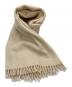 HERMES (エルメス) Cashmere 100% scarf ivory / カシミヤ100% マフラー アイボリー / マルジェラ期 / Made in SCOTLAND / スコットランド製 アイボリー：20000円