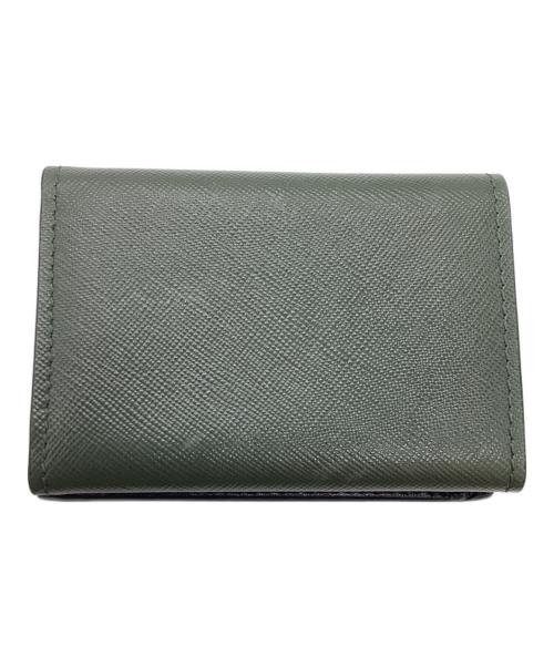 MARNI（マルニ）MARNI (マルニ) Saffiano Leather Tri-Fold Wallet 