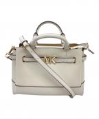 MICHAEL KORSマイケル・コース）の古着「REED SM CZ BELTED STCHL LEAHTER / ベルト付きスティッチレザー / 35S3G6RS1T」｜アイボリー