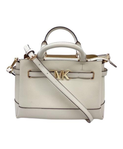MICHAEL KORS（マイケル・コース）MICHAEL KORS (マイケル・コース) REED SM CZ BELTED STCHL LEAHTER / ベルト付きスティッチレザー / 35S3G6RS1T アイボリーの古着・服飾アイテム