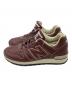 NEW BALANCE (ニューバランス) オールレザースニーカー ブラウン サイズ:38：10000円