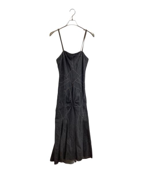 JUNYA WATANABE COMME des GARCONS（(ジュンヤワタナベ コムデギャルソン）JUNYA WATANABE COMME des GARCONS デニムキャミソールワンピース / Denim Camisole one-piece / JB-O202 / AD2008 / Made in JAPAN ブラック サイズ:Mの古着・服飾アイテム
