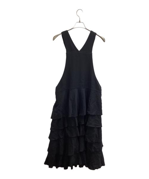 BLACK COMME des GARCONS（ブラックコムデギャルソン）BLACK COMME des GARCONS (ブラックコムデギャルソン) ポリエステル オーバーオール / Polyester Overalls / Made in JAPAN ブラック サイズ:Sの古着・服飾アイテム