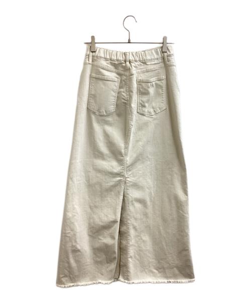 GOOD GRIEF!（グッドグリーフ）GOOD GRIEF! (グッドグリーフ) Line Fringe Hem Skirt / ラインフリンジヘムスカート / MXSR24L / L'Appartement ホワイト サイズ:2の古着・服飾アイテム