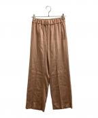 MUSE de Deuxieme Classeミューズ ドゥーズィエム クラス）の古着「COL PIERROT センタープレスパンツ / 21030521001330」｜ピンク