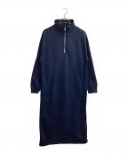 EVERYDAY I LIKE.エヴリデイ アイ ライク）の古着「ハーフジップスウェットドレス / HALF ZIP SWEAT DRESS / 24040586801030 / Made in JAPAN」｜ブラック