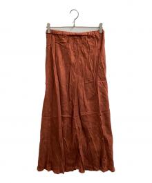 AP STUDIO（エーピーストゥディオ）の古着「Fibril Cupro Skirt / フィブリルキュプラスカート / 22060586208110 / Made in JAPAN」｜ブラウン