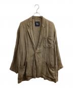 Y'sワイズ）の古着「リネンテーラードジャケット / YY-J74-301」｜カーキ