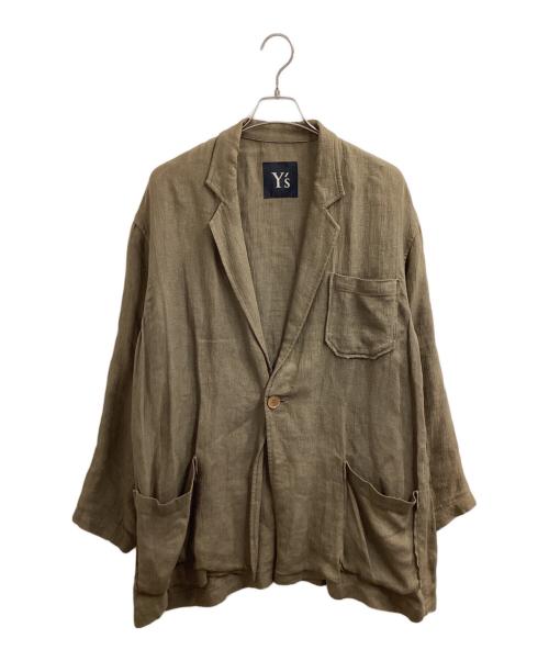 Y's（ワイズ）Y's (ワイズ) リネンテーラードジャケット / YY-J74-301 カーキ サイズ:不明の古着・服飾アイテム