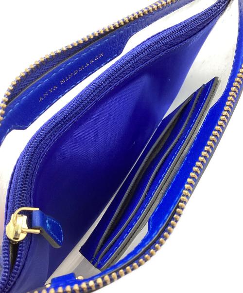 ANYA HINDMARCH（アニヤ・ハインドマーチ）ANYA HINDMARCH (アニヤハインドマーチ) Everything Pouch / エブリシング ポーチ ブルーの古着・服飾アイテム