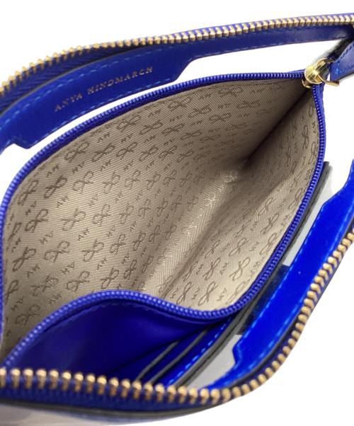 ANYA HINDMARCH（アニヤ・ハインドマーチ）ANYA HINDMARCH (アニヤハインドマーチ) Everything Pouch / エブリシング ポーチ ブルーの古着・服飾アイテム