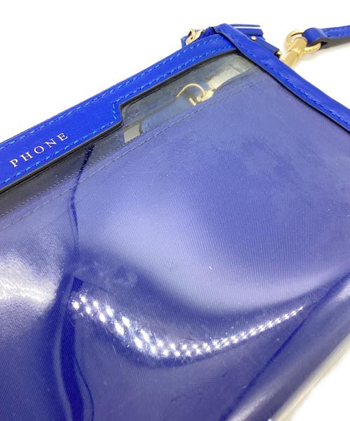 ANYA HINDMARCH（アニヤ・ハインドマーチ）ANYA HINDMARCH (アニヤハインドマーチ) Everything Pouch / エブリシング ポーチ ブルーの古着・服飾アイテム