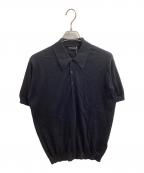 JOHN SMEDLEY×the POOL aoyamaジョンスメドレー×ザ プール アオヤマ）の古着「SEA ISLAND COTTON ポロシャツ」｜ブラック