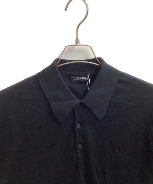 JOHN SMEDLEY（ジョンスメドレー）JOHN SMEDLEY (ジョンスメドレー) the POOL aoyama (ザ プール アオヤマ) SEA ISLAND COTTON ポロシャツ ブラック サイズ:Ｍの古着・服飾アイテム