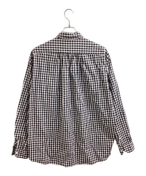 Porter Classic（ポータークラシック）Porter Classic (ポータークラシック) ROLL UP GINGHAM CHECK SHIRT / ロールアップギンガムチェックシャツ  ブラック サイズ:Lの古着・服飾アイテム