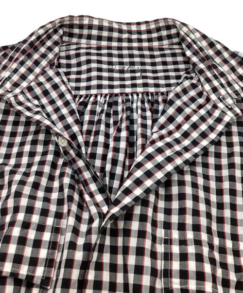 Porter Classic（ポータークラシック）Porter Classic (ポータークラシック) ROLL UP GINGHAM CHECK SHIRT / ロールアップギンガムチェックシャツ  ブラック サイズ:Lの古着・服飾アイテム