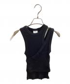 HYKEハイク）の古着「DOUBLE SHOULDER TANK TOP」｜ブラック