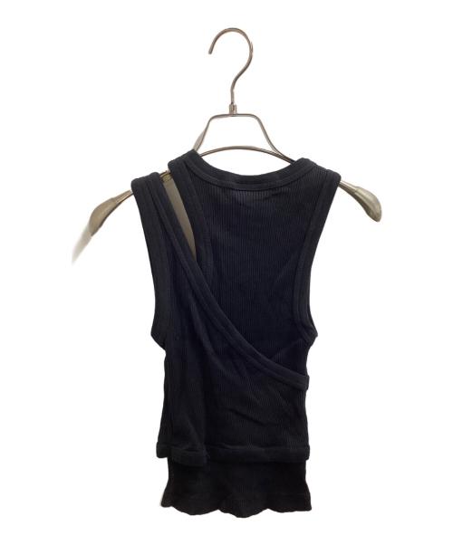 HYKE（ハイク）HYKE (ハイク) DOUBLE SHOULDER TANK TOP ブラック サイズ:FREEの古着・服飾アイテム