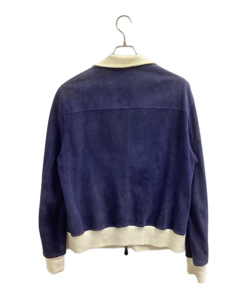 HERMES（エルメス）HERMES (エルメス) トナカイ革スエードジャケット ネイビー サイズ:54の古着・服飾アイテム