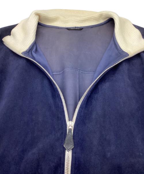 HERMES（エルメス）HERMES (エルメス) トナカイ革スエードジャケット ネイビー サイズ:54の古着・服飾アイテム