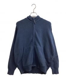 GOODENOUGH（グッドイナフ）の古着「GDEH / コットンニット ジップ パーカー / Cotton knit zip-up hoodie / 90s / 90年代」｜ネイビー