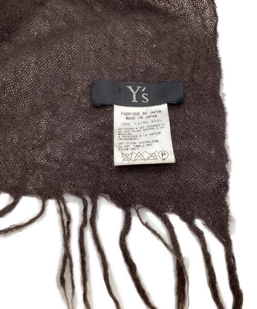 Y's（ワイズ）Y's (ワイズ) ダブルレイヤーストール/YB-L05-188 ブラウン×スカイブルーの古着・服飾アイテム