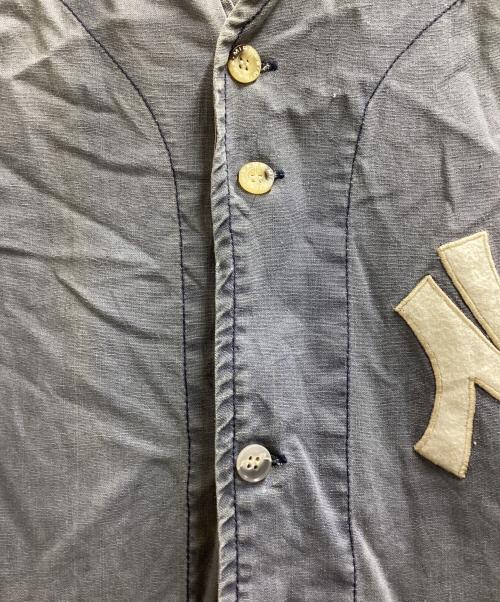 MIRAGE（ミラージュ）MIRAGE (ミラージュ) ベースボールシャツ New York Yankees ブルー サイズ:XLの古着・服飾アイテム