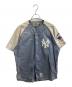 MIRAGE（ミラージュ）の古着「ベースボールシャツ New York Yankees」｜ブルー