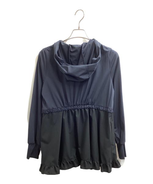 Sono（ソーノ）Sono (ソーノ) ティアードフレアチュニックフーディ ブラック×ネイビー サイズ:1の古着・服飾アイテム