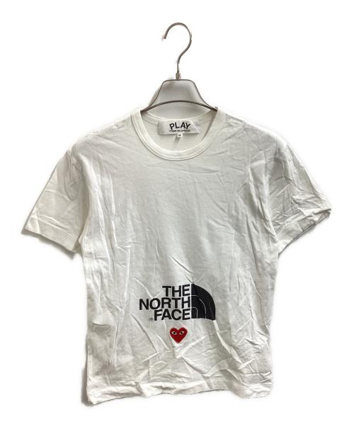 PLAY COMME des GARCONS（プレイコムデギャルソン）PLAY COMME des GARCONS (プレイコムデギャルソン) THE NORTH FACE (ザ ノース フェイス) Tシャツ / AE-T202 ホワイト サイズ:Mの古着・服飾アイテム