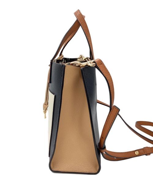 MARC JACOBS（マークジェイコブズ）MARC JACOBS (マークジェイコブス) GRIND COLORBLOCK MINI TOTE BAG / グラインド カラーブラック ミニトートバック / M0016132 ブラック×ベージュの古着・服飾アイテム