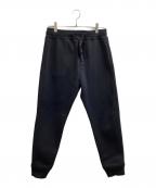 ESTNATIONエストネーション）の古着「ECOポリ ミラノリブワイドテーパードパンツ/25ss」｜ブラック