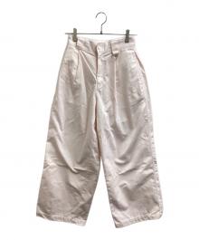 Dickies×Lily Brown（ディッキーズ×リリーブラウン）の古着「ステッチワークタックバギーパンツ/lwfp251098」｜ピンク