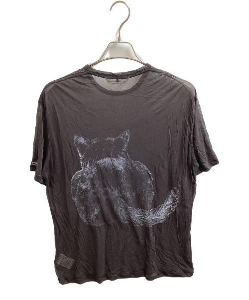 beautiful people（ビューティフルピープル）beautiful people (ビューティフルピープル) sheer jersey huge cat print T-shirt / 1415310420 グレー サイズ:190の古着・服飾アイテム